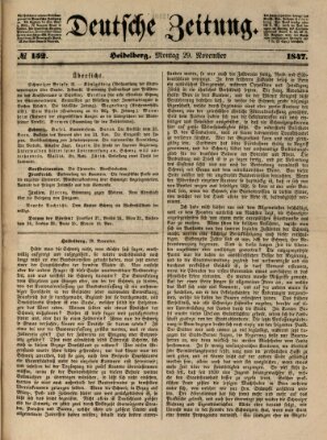 Deutsche Zeitung Montag 29. November 1847