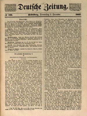 Deutsche Zeitung Donnerstag 2. Dezember 1847