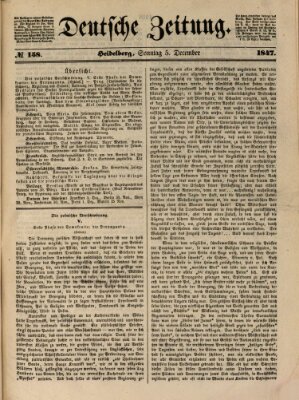 Deutsche Zeitung Sonntag 5. Dezember 1847