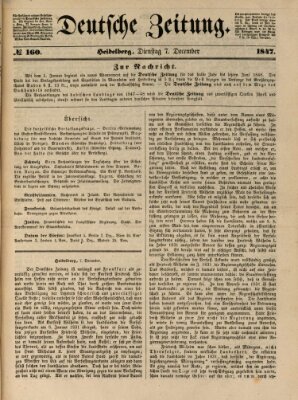 Deutsche Zeitung Dienstag 7. Dezember 1847