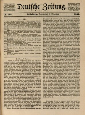 Deutsche Zeitung Donnerstag 9. Dezember 1847