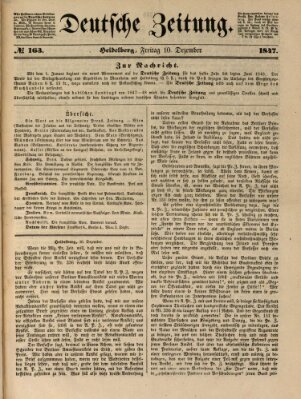 Deutsche Zeitung Freitag 10. Dezember 1847