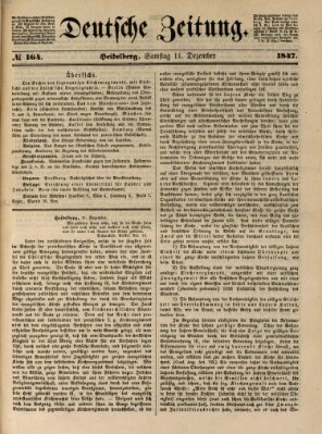 Deutsche Zeitung Samstag 11. Dezember 1847