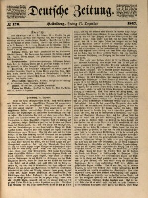 Deutsche Zeitung Freitag 17. Dezember 1847