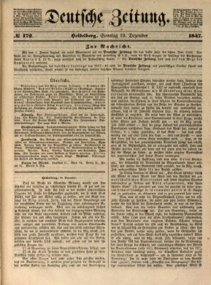 Deutsche Zeitung Sonntag 19. Dezember 1847