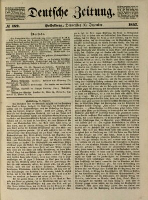 Deutsche Zeitung Donnerstag 30. Dezember 1847