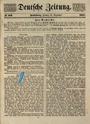 Deutsche Zeitung Freitag 31. Dezember 1847