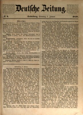 Deutsche Zeitung Sonntag 2. Januar 1848