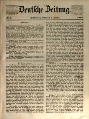 Deutsche Zeitung Mittwoch 5. Januar 1848