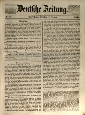 Deutsche Zeitung Dienstag 11. Januar 1848