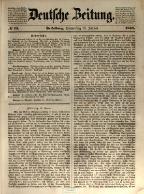 Deutsche Zeitung Donnerstag 13. Januar 1848