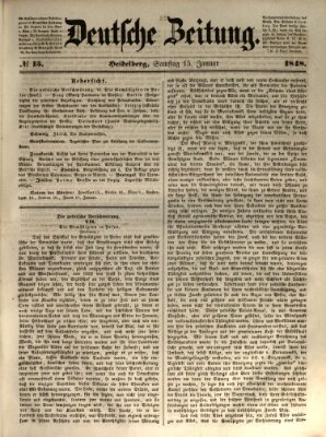 Deutsche Zeitung Samstag 15. Januar 1848