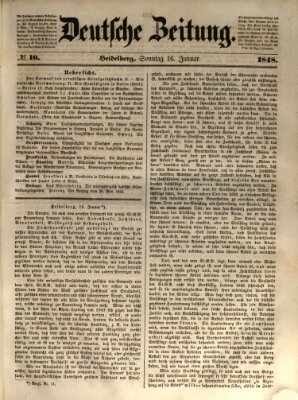 Deutsche Zeitung Sonntag 16. Januar 1848