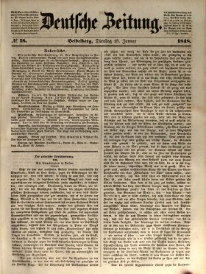 Deutsche Zeitung Dienstag 18. Januar 1848