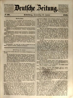 Deutsche Zeitung Donnerstag 20. Januar 1848