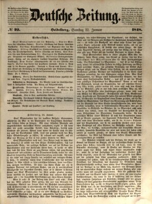 Deutsche Zeitung Samstag 22. Januar 1848