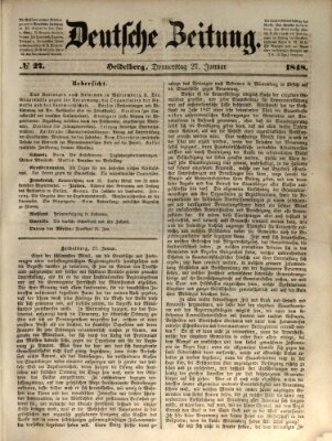 Deutsche Zeitung Donnerstag 27. Januar 1848