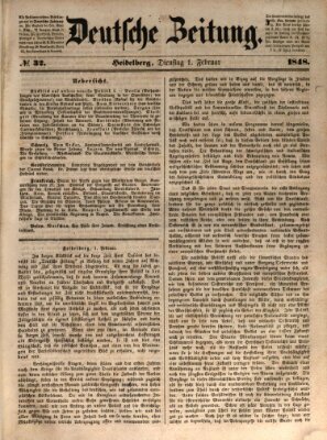 Deutsche Zeitung Dienstag 1. Februar 1848