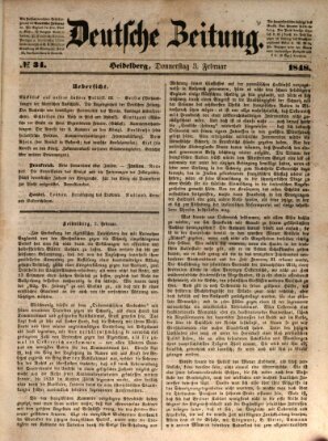 Deutsche Zeitung Donnerstag 3. Februar 1848