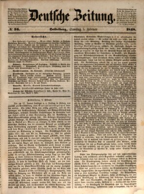 Deutsche Zeitung Samstag 5. Februar 1848