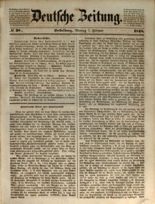 Deutsche Zeitung Montag 7. Februar 1848