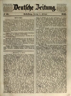 Deutsche Zeitung Freitag 11. Februar 1848