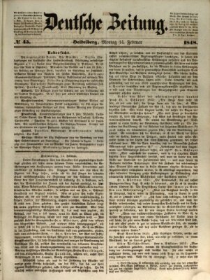 Deutsche Zeitung Montag 14. Februar 1848