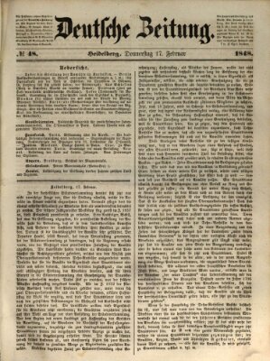 Deutsche Zeitung Donnerstag 17. Februar 1848