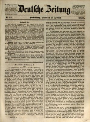 Deutsche Zeitung Mittwoch 23. Februar 1848