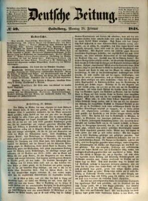 Deutsche Zeitung Montag 28. Februar 1848