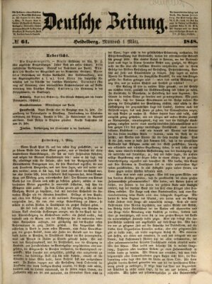 Deutsche Zeitung Mittwoch 1. März 1848