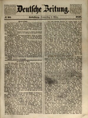 Deutsche Zeitung Donnerstag 2. März 1848