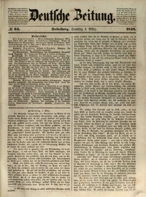 Deutsche Zeitung Samstag 4. März 1848