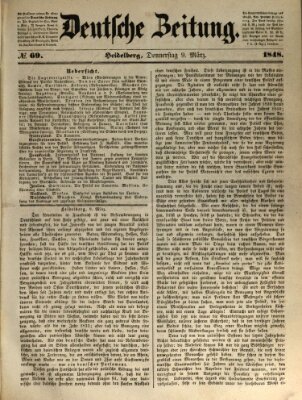 Deutsche Zeitung Donnerstag 9. März 1848