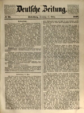 Deutsche Zeitung Sonntag 12. März 1848