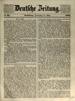 Deutsche Zeitung Donnerstag 16. März 1848