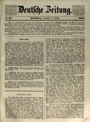 Deutsche Zeitung Samstag 18. März 1848