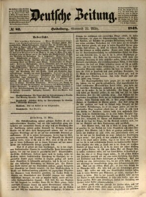 Deutsche Zeitung Mittwoch 22. März 1848