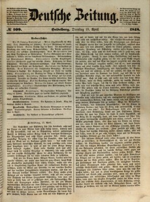 Deutsche Zeitung Dienstag 18. April 1848