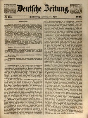 Deutsche Zeitung Dienstag 25. April 1848