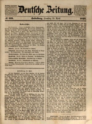 Deutsche Zeitung Samstag 29. April 1848