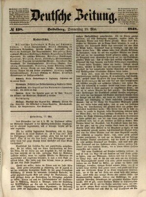 Deutsche Zeitung Donnerstag 18. Mai 1848