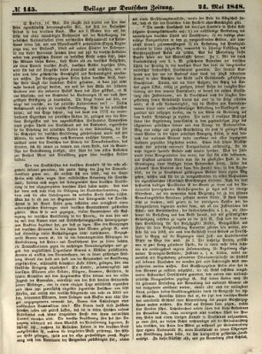 Deutsche Zeitung Mittwoch 24. Mai 1848