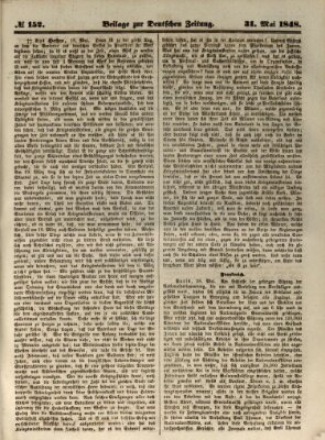 Deutsche Zeitung Mittwoch 31. Mai 1848