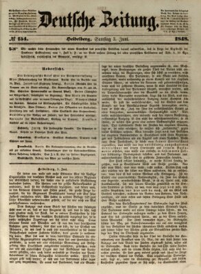 Deutsche Zeitung Samstag 3. Juni 1848