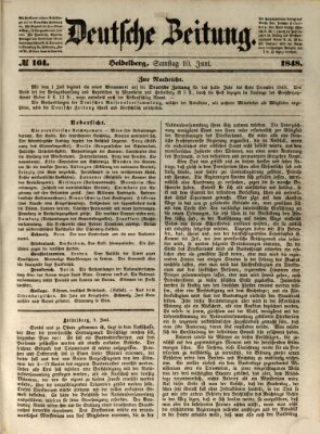 Deutsche Zeitung Samstag 10. Juni 1848