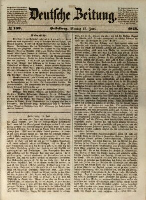 Deutsche Zeitung Montag 19. Juni 1848