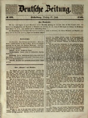 Deutsche Zeitung Dienstag 27. Juni 1848