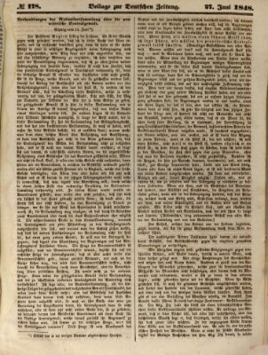 Deutsche Zeitung Dienstag 27. Juni 1848