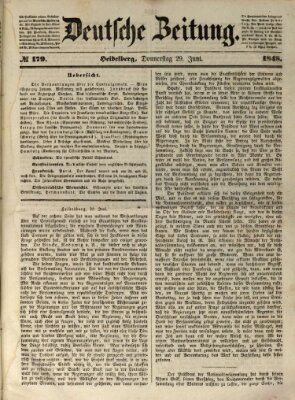 Deutsche Zeitung Donnerstag 29. Juni 1848